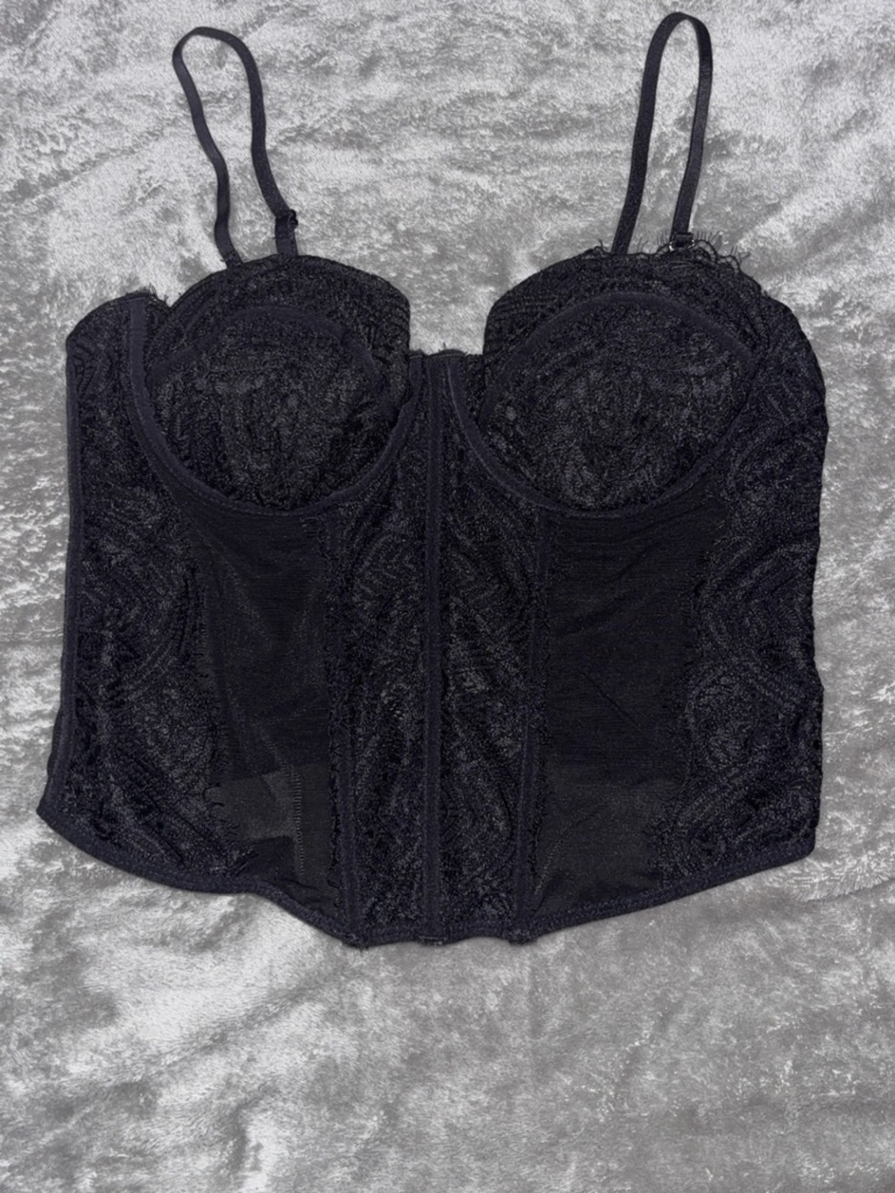 Black Lace Bustier Corset Top